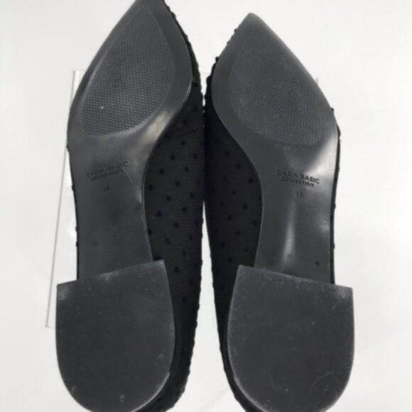 Zara Pointed Flats w/ Polka Dots Rhinestone sz 6.5 - Picture 6 of 8